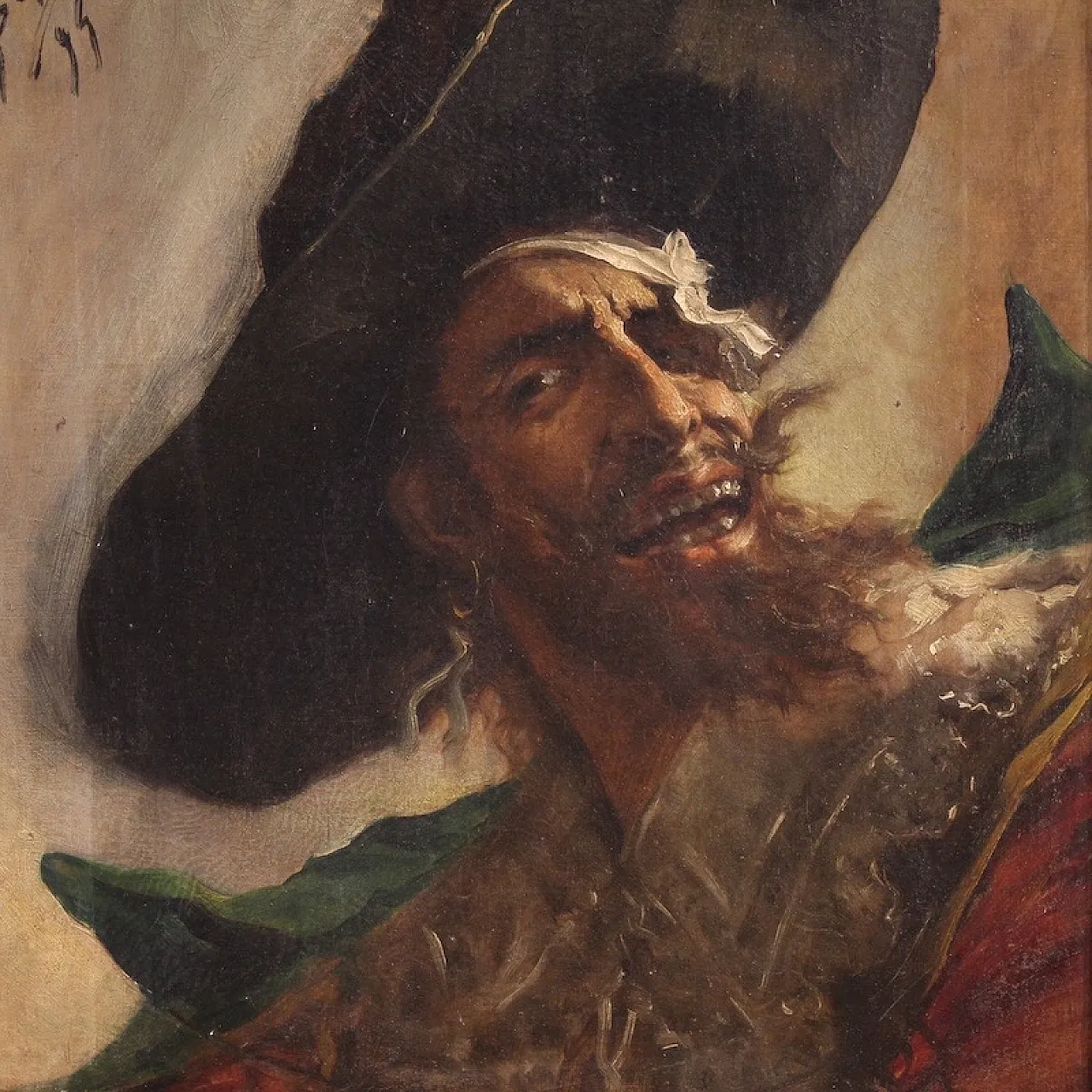 Benito Belli, Portrait of a pirate, oil on canvas, Spain, 1895 12