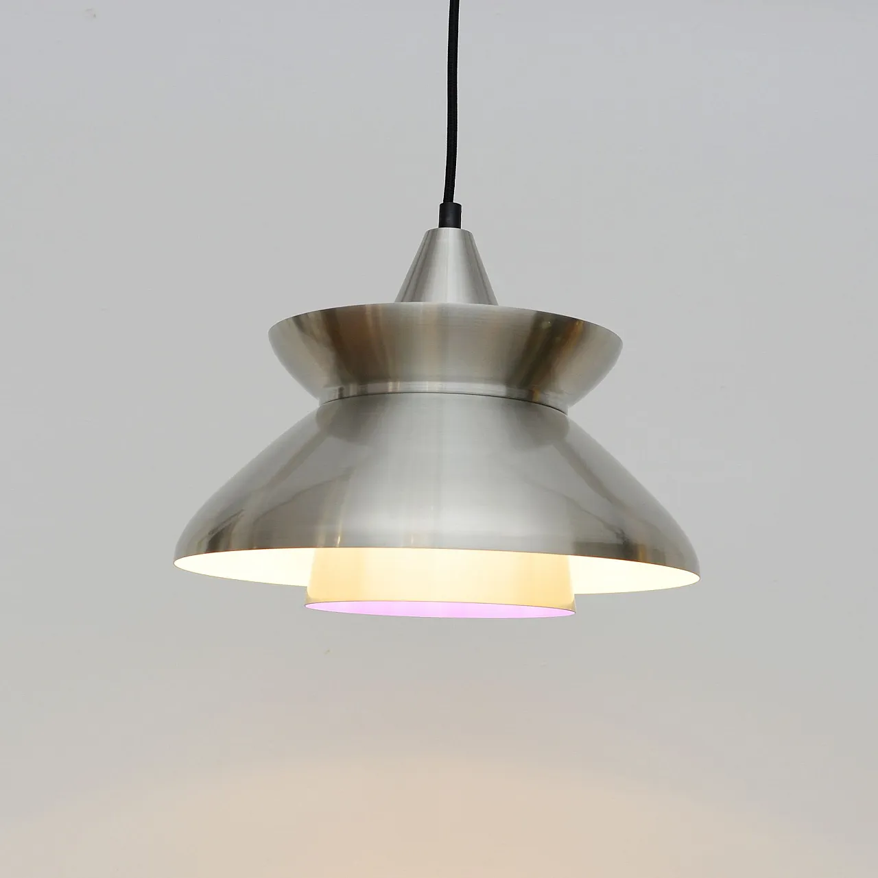 Scandinavian lamp in a champagne gold shade, 1970s 5