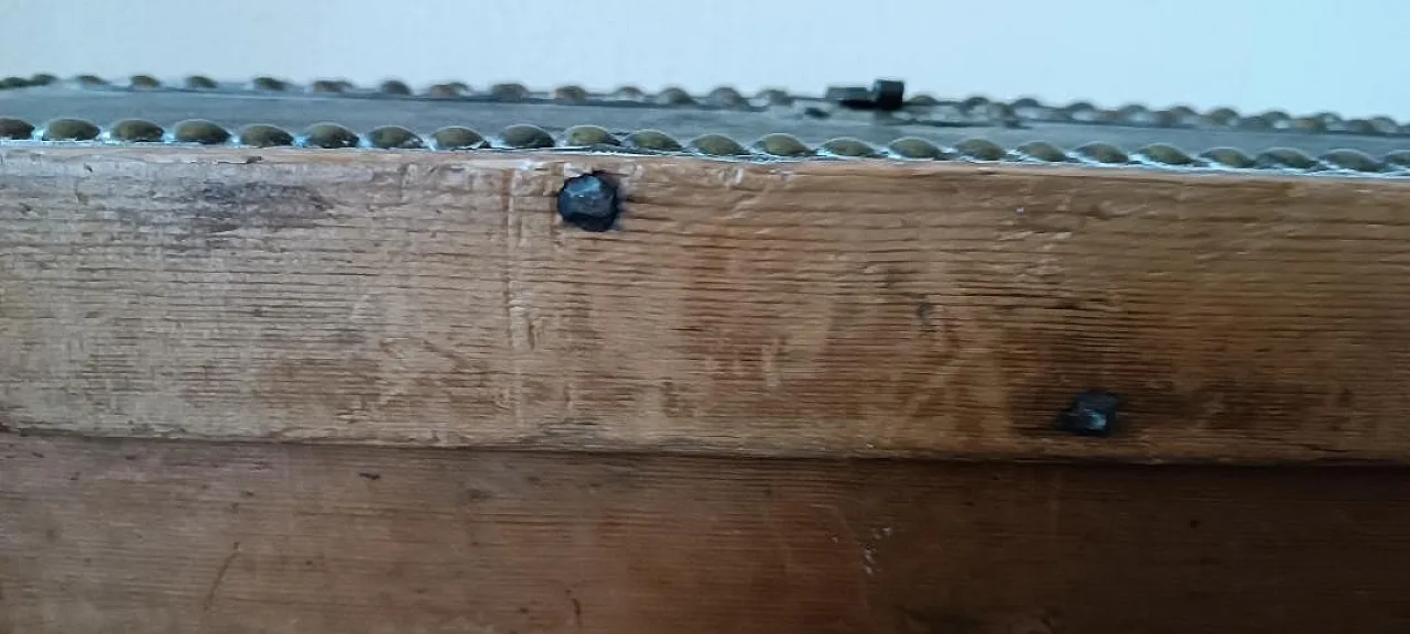 Leather-covered wooden trunk decorated with brass studs, 17th century 5