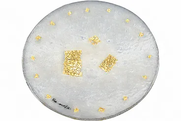 Romolo glass fusion plate, Series VII Re di Roma, 2000