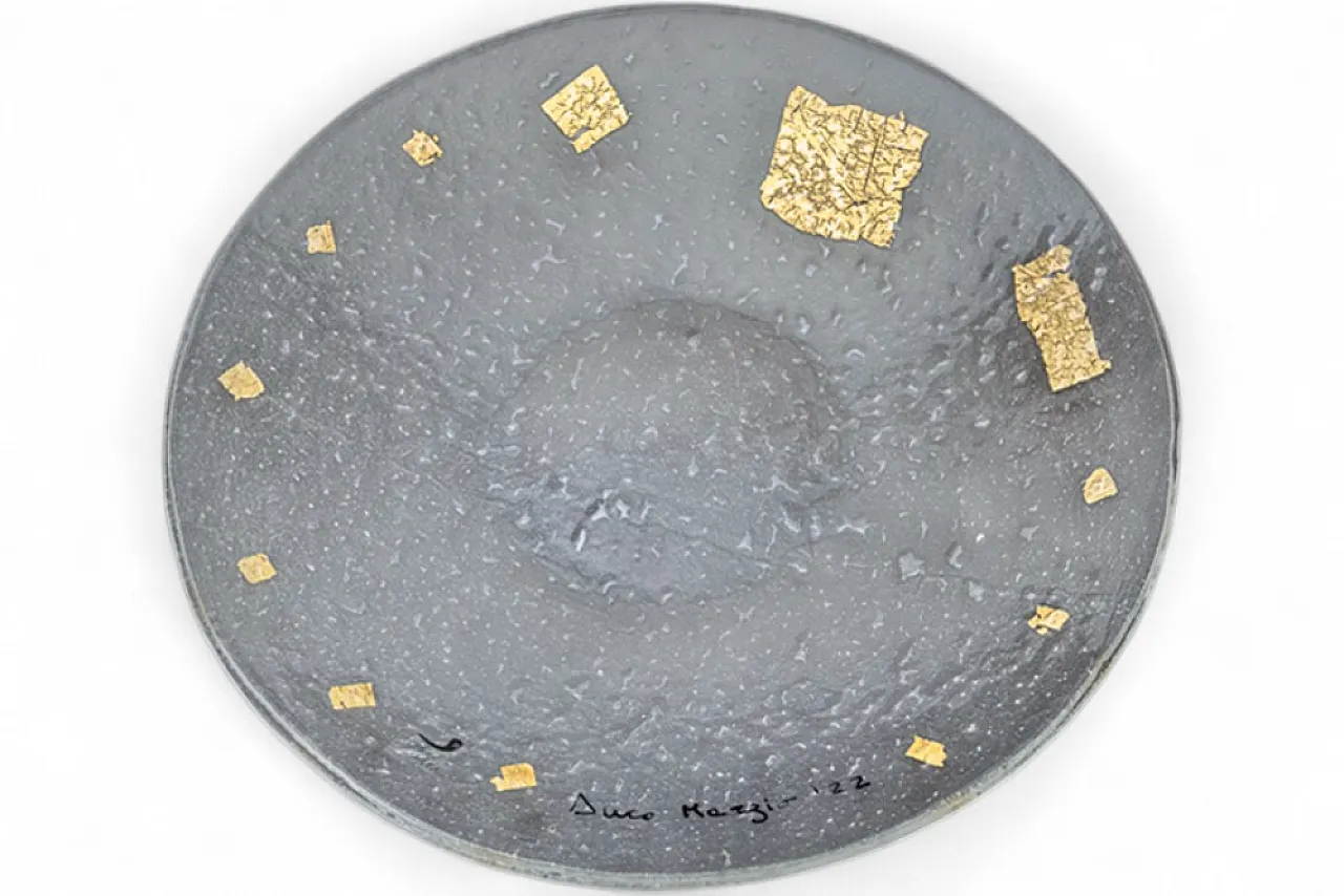 Anco Marzio glass fusion plate, Series VII Re di Roma, 2000s 7