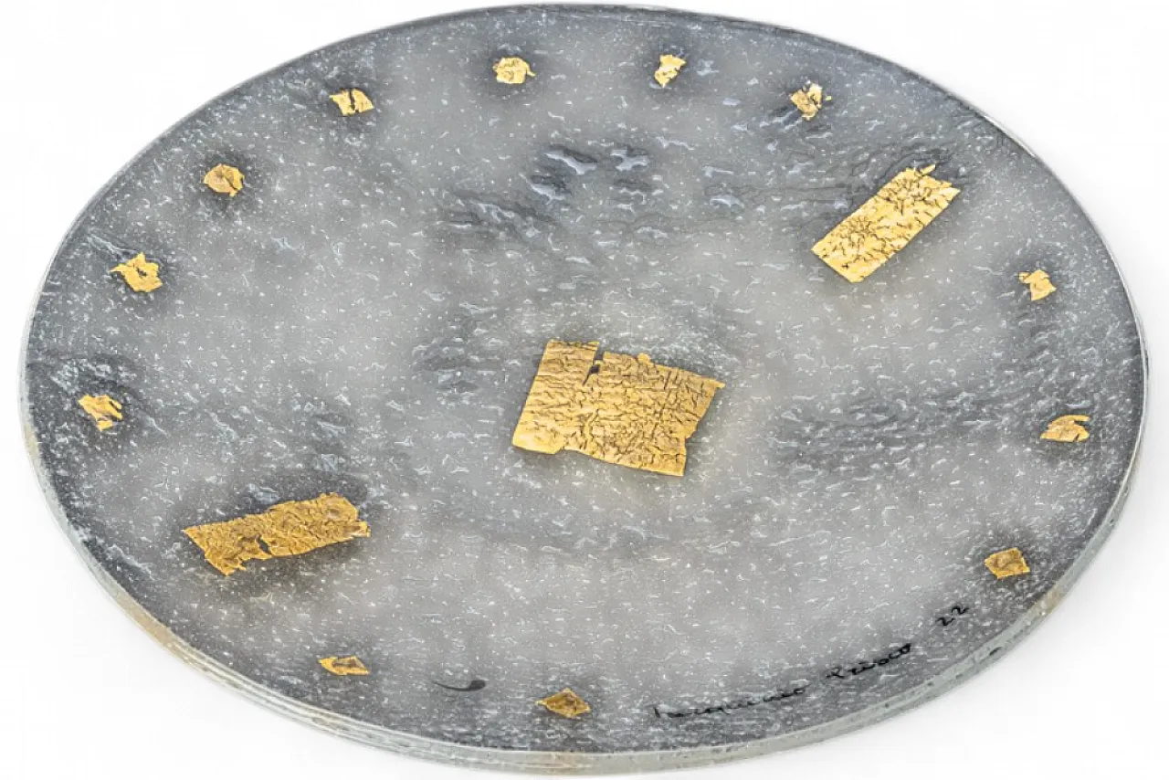 Tarquinio Prisco glass fusion plate, Series VII King of Rome, 2000s 6