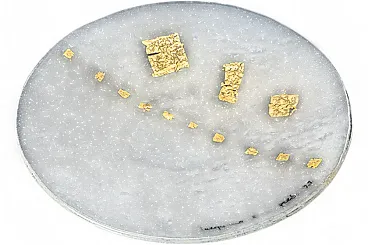 Tarquinio il Superbo glass-fused plate, Series VII King of Rome, 2000s