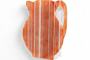 Red and White Glass Fusion Vase Italian craftsmanship, 2000s