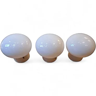 3 Modulo wall lamps in metal and glass by Valenti Luce, 1970s