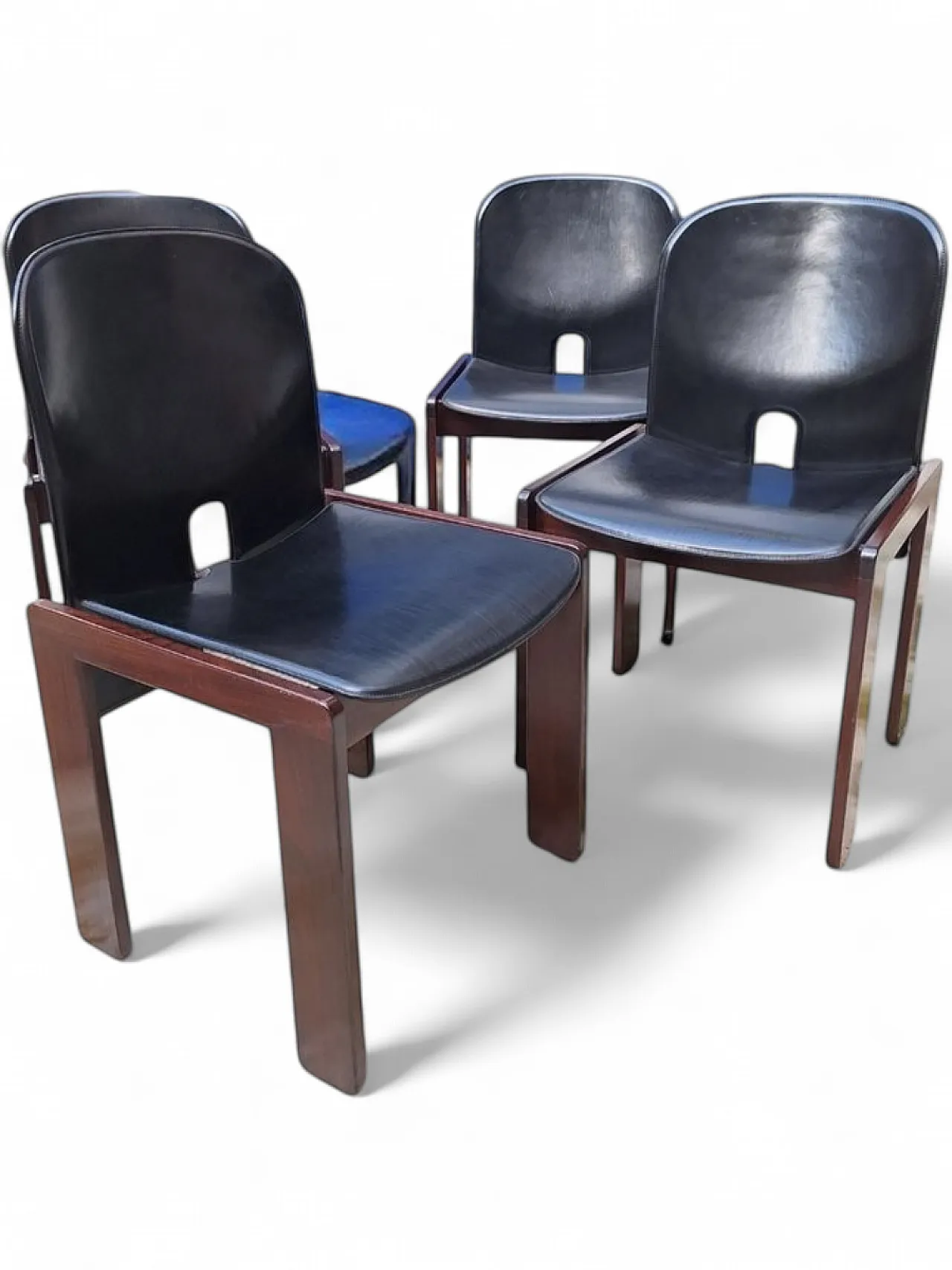 4 Model 121 chairs by Afra and Tobia Scarpa for Cassina, 1960s 10