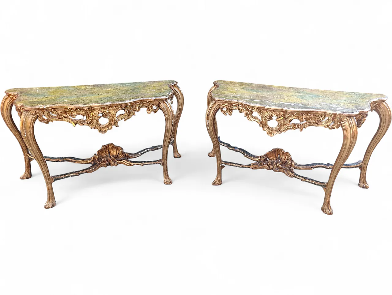 Pair of Venetian consoles, 18th century 8
