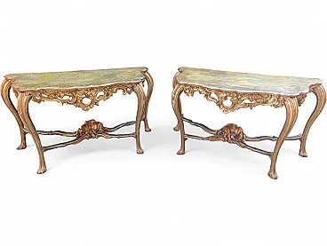 Pair of Venetian consoles, 18th century