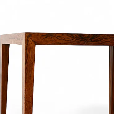 Minimalist rosewood table, Denmark 70s