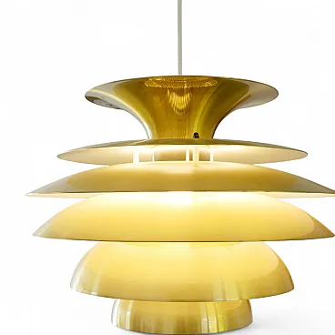 Golden vintage lamp, Denmark 1970s