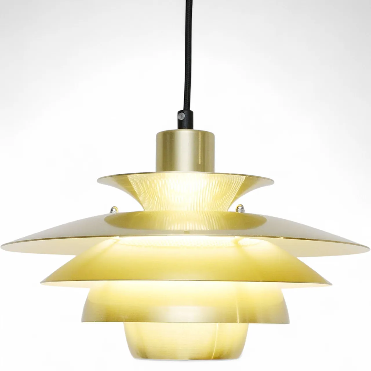 Golden Jeka lamp, Denmark, 1970s 7