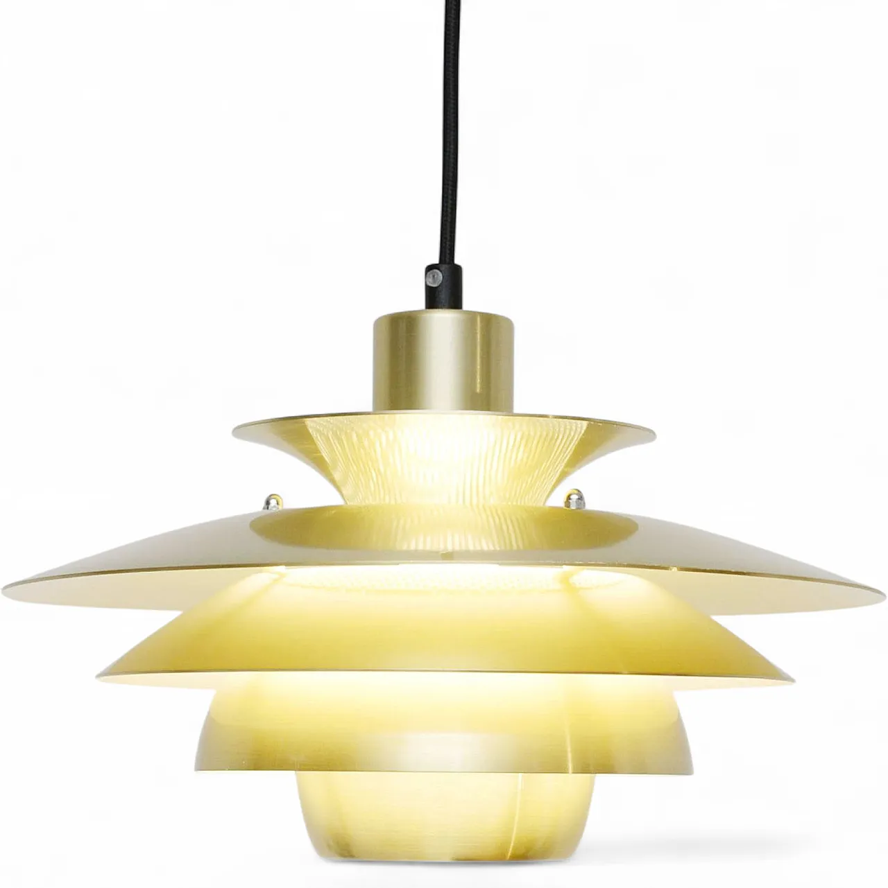 Golden Jeka lamp, Denmark, 1970s 8