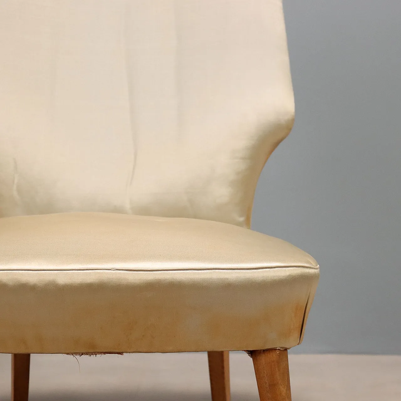 Pair of armchairs in beech wood, 1950s 6