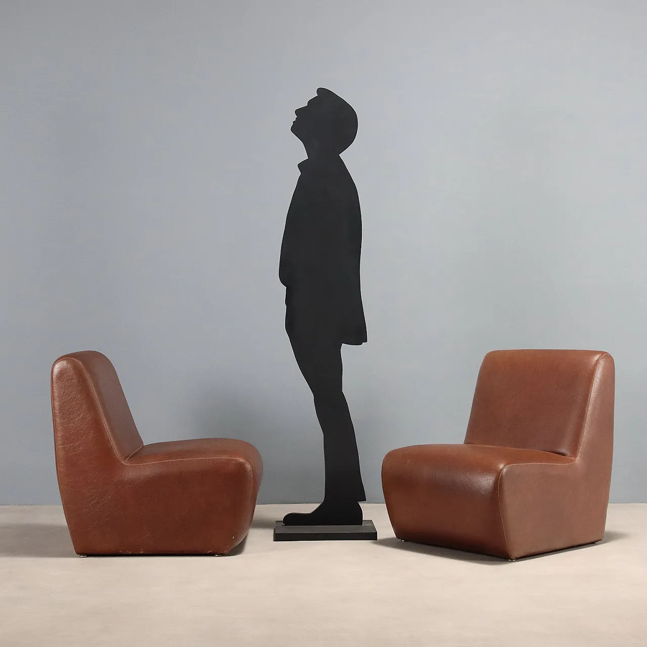 4 Modular seats in imitation leather, 1970s 3