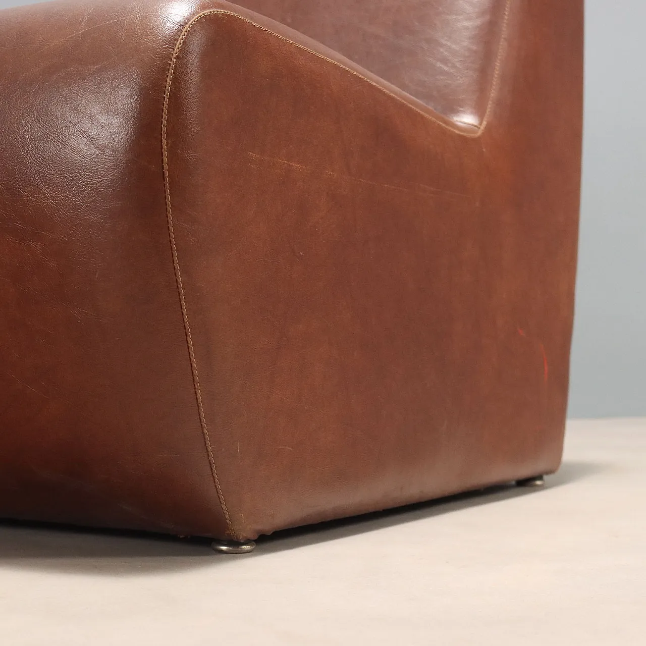 4 Modular seats in imitation leather, 1970s 6