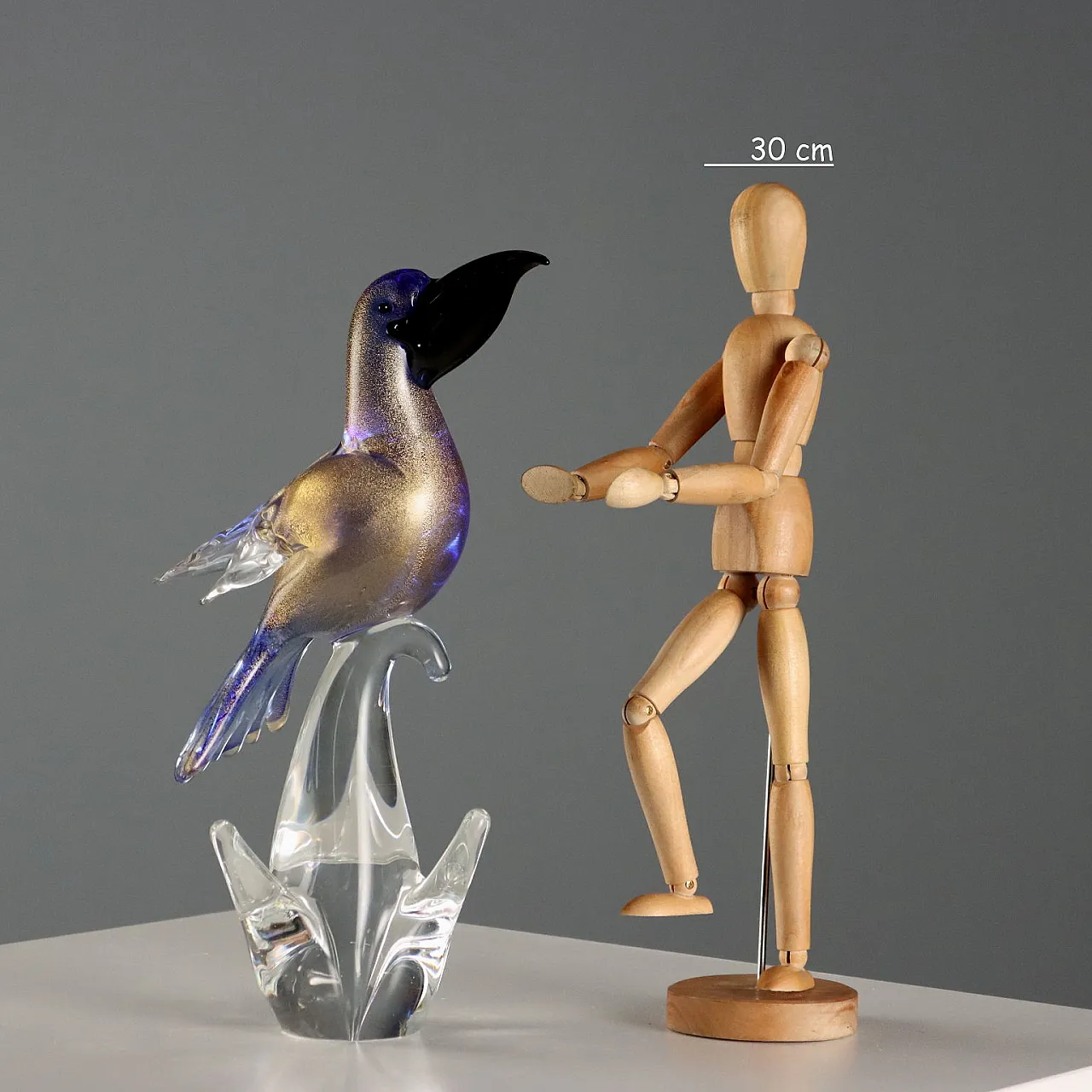 Bird in Murano glass, 20th century 2
