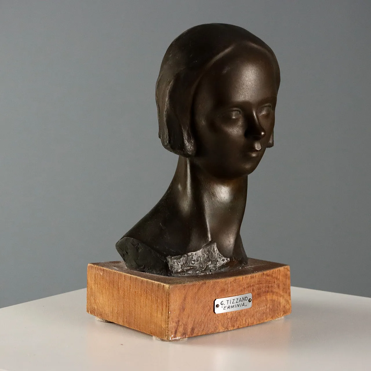 Head of a Girl by Giovanni Tizzano, 20th century 1