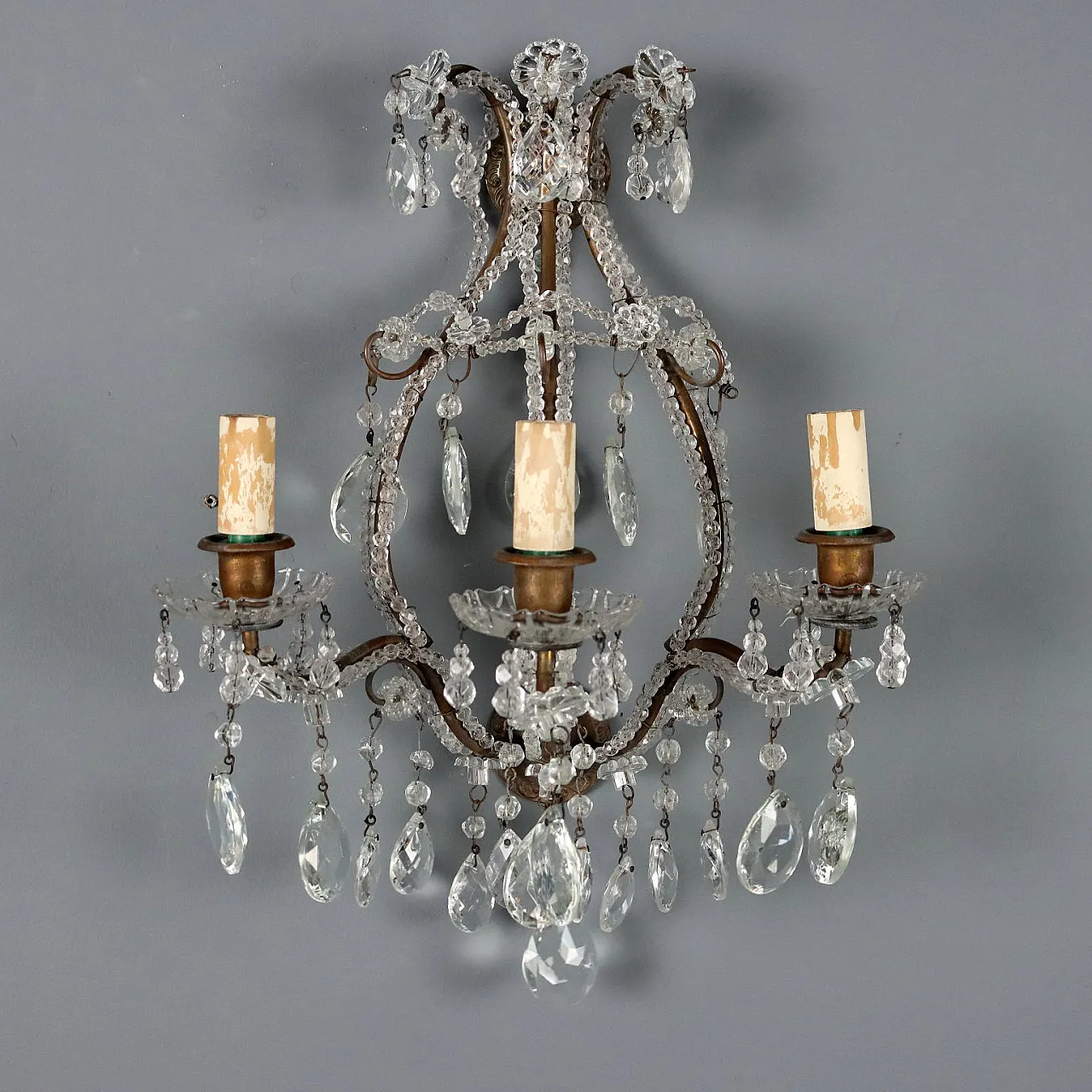 4 Appliques in metallo brunito e bronzo, primo '900 4