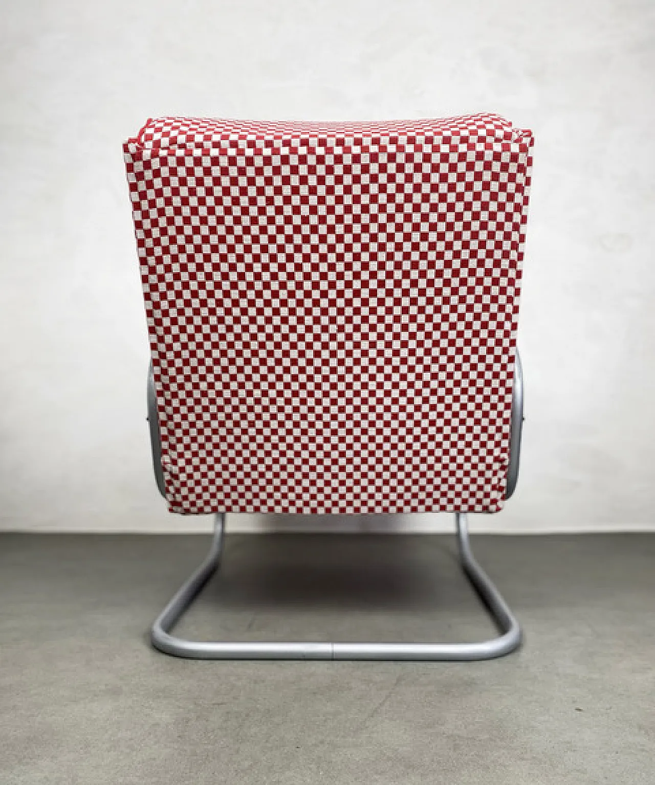 Thonet S-411 Armchair in Red & White, 1940s 6