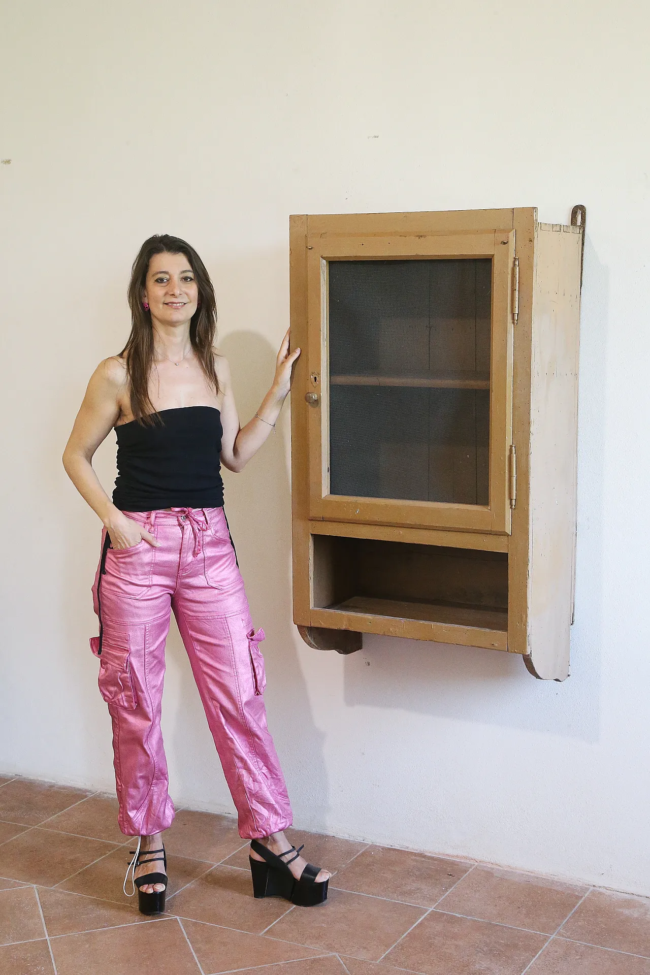 Moscarola mobile frigo pensile cucina moscaiola, anni '20 3