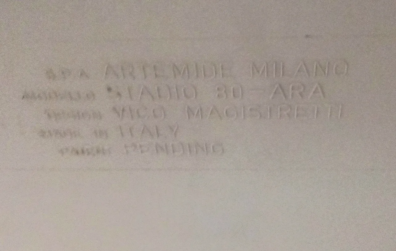 White Stadio 80 table by Artemide, late 20th century 3