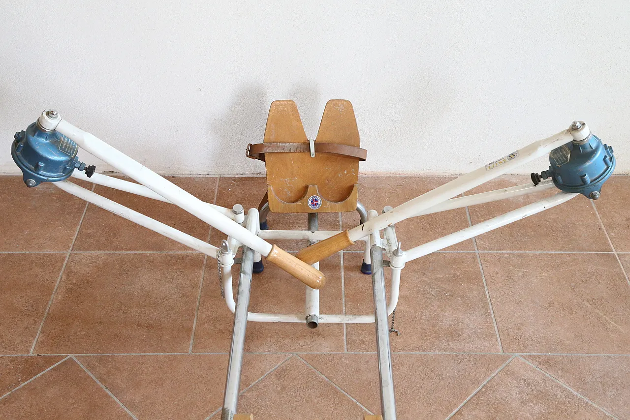 Vogatore Skiff Crnielli legno ferro cromato,  anni '70 7