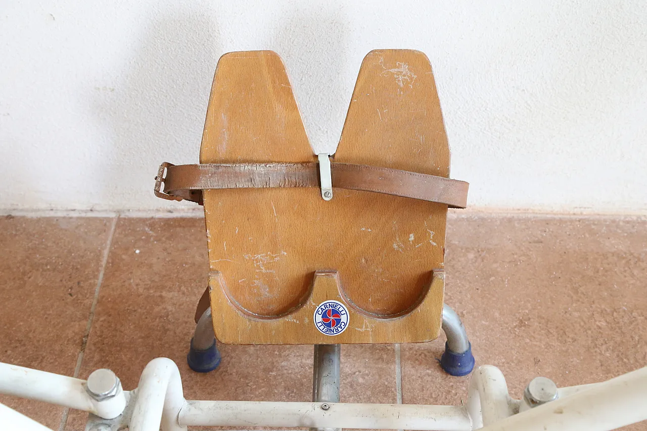 Vogatore Skiff Crnielli legno ferro cromato,  anni '70 8