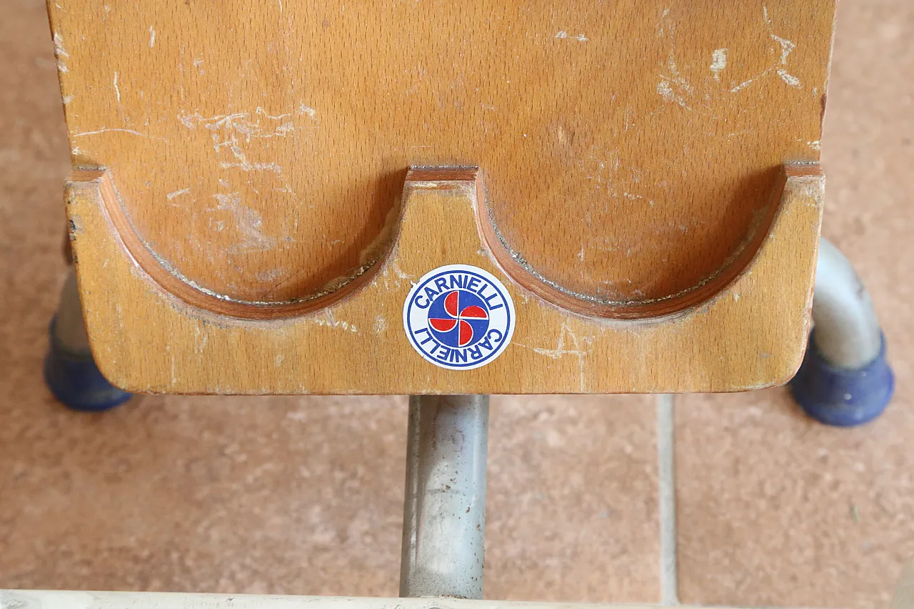 Vogatore Skiff Crnielli legno ferro cromato,  anni '70 9