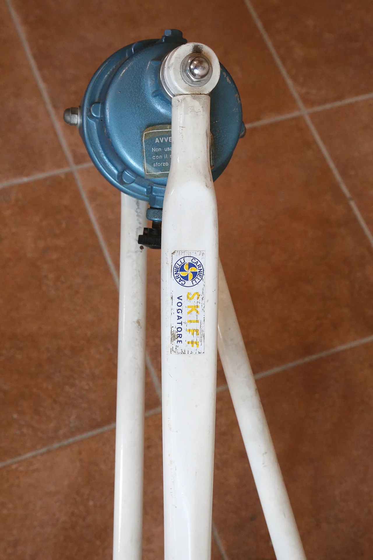 Vogatore Skiff Crnielli legno ferro cromato,  anni '70 18