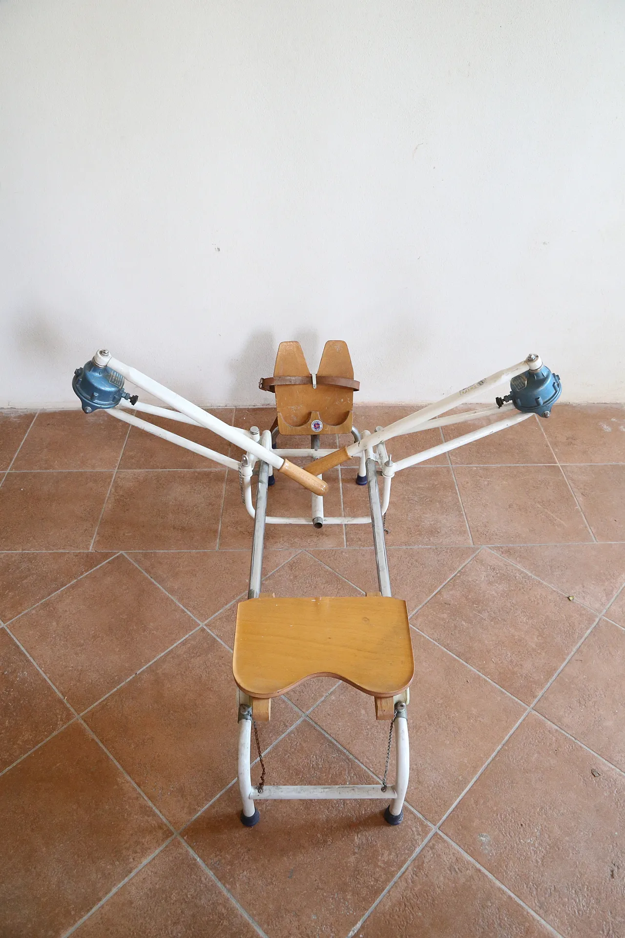 Vogatore Skiff Crnielli legno ferro cromato,  anni '70 19
