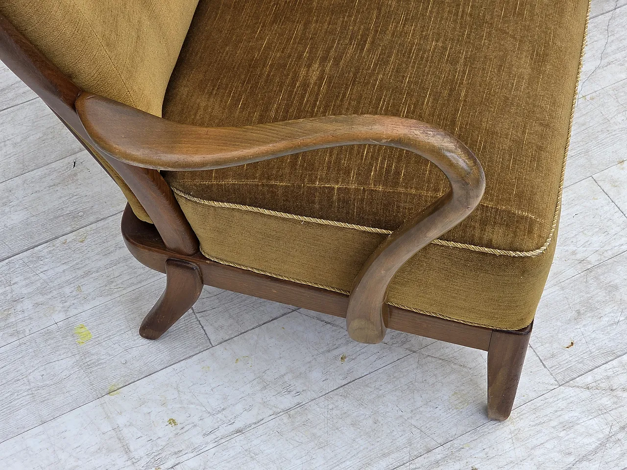1960s, Danish design by Alfred Christensen, 2-seater sofa, velour. 3