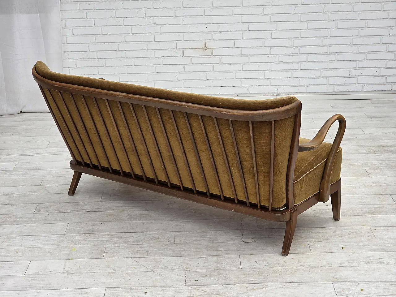 1960s, Danish design by Alfred Christensen, 2-seater sofa, velour. 12