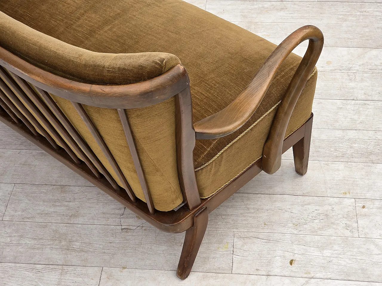 1960s, Danish design by Alfred Christensen, 2-seater sofa, velour. 13