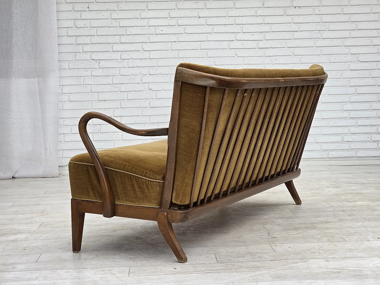 1960s, Danish design by Alfred Christensen, 2-seater sofa, velour. 15