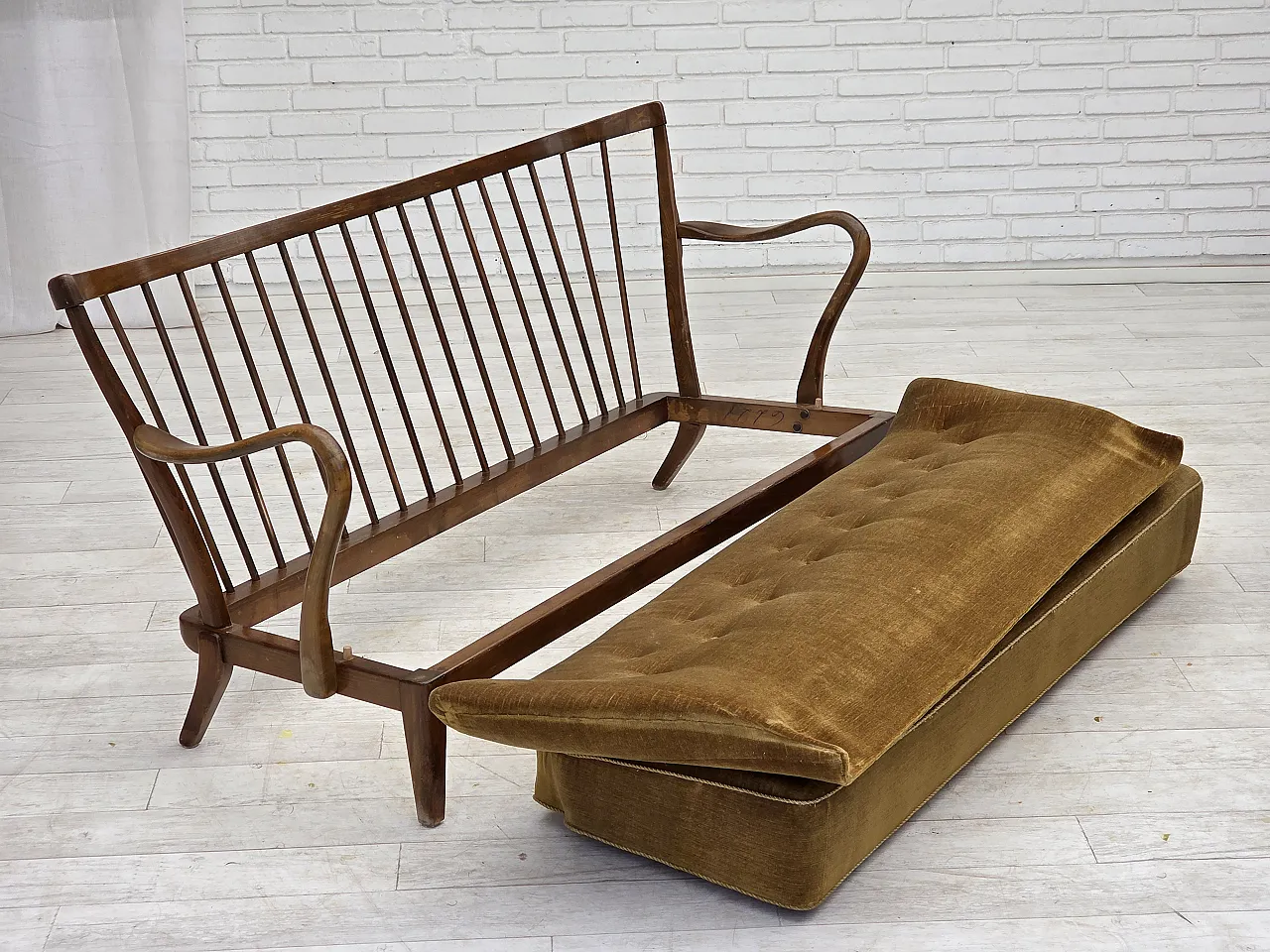1960s, Danish design by Alfred Christensen, 2-seater sofa, velour. 19