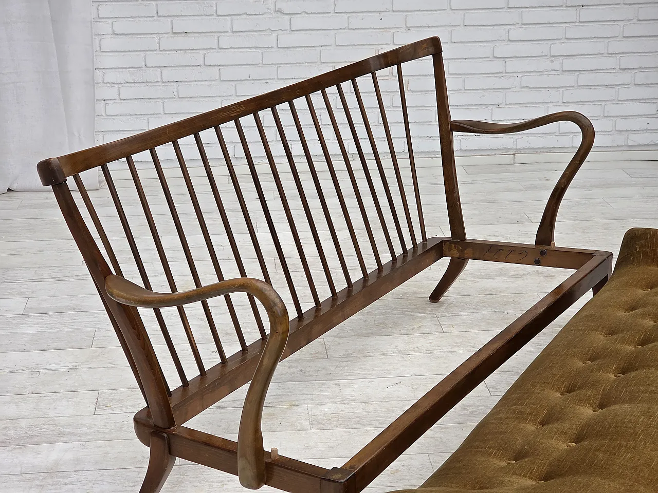 1960s, Danish design by Alfred Christensen, 2-seater sofa, velour. 20