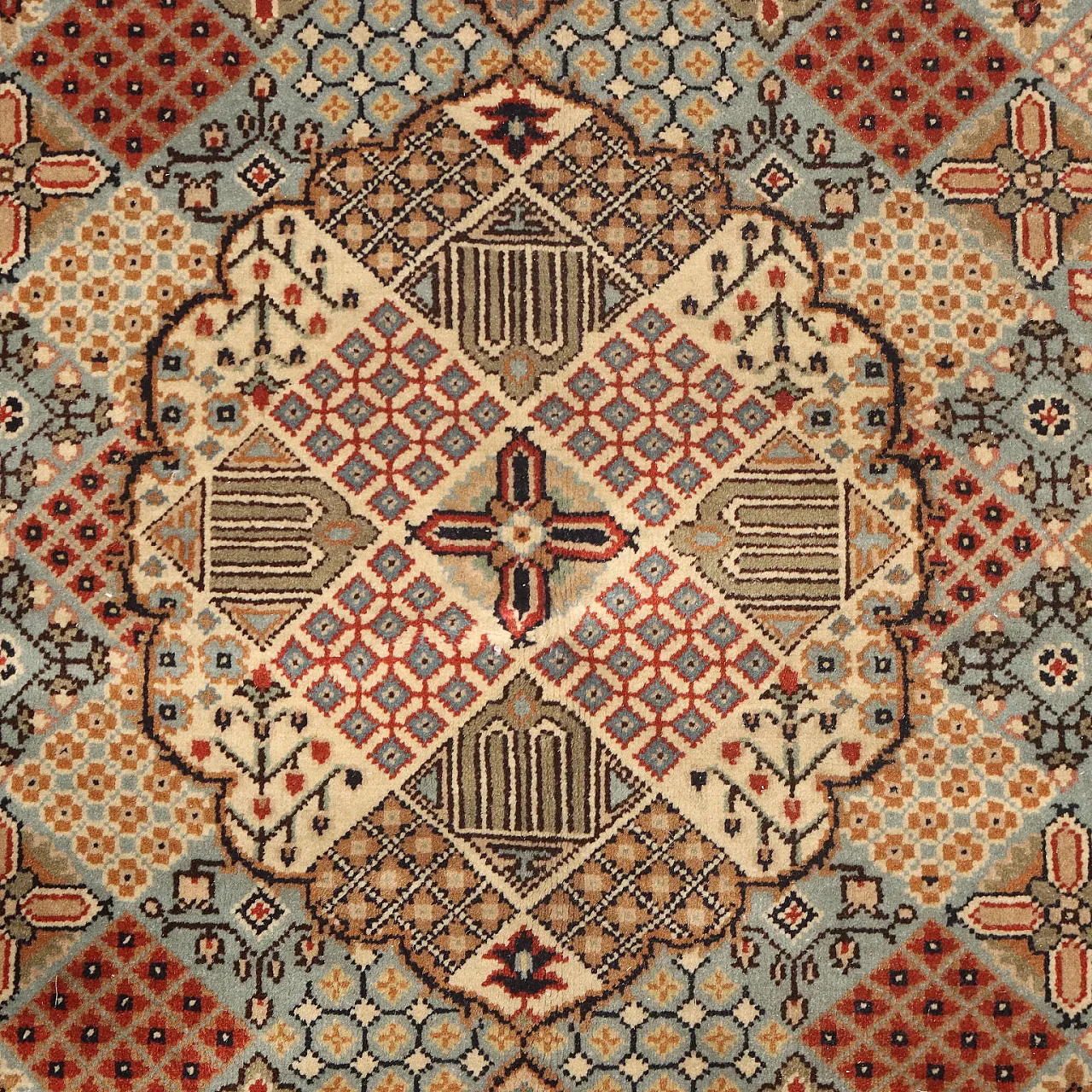 Tabriz rug, cotton and wool, big knot, handmade, 20th century 4