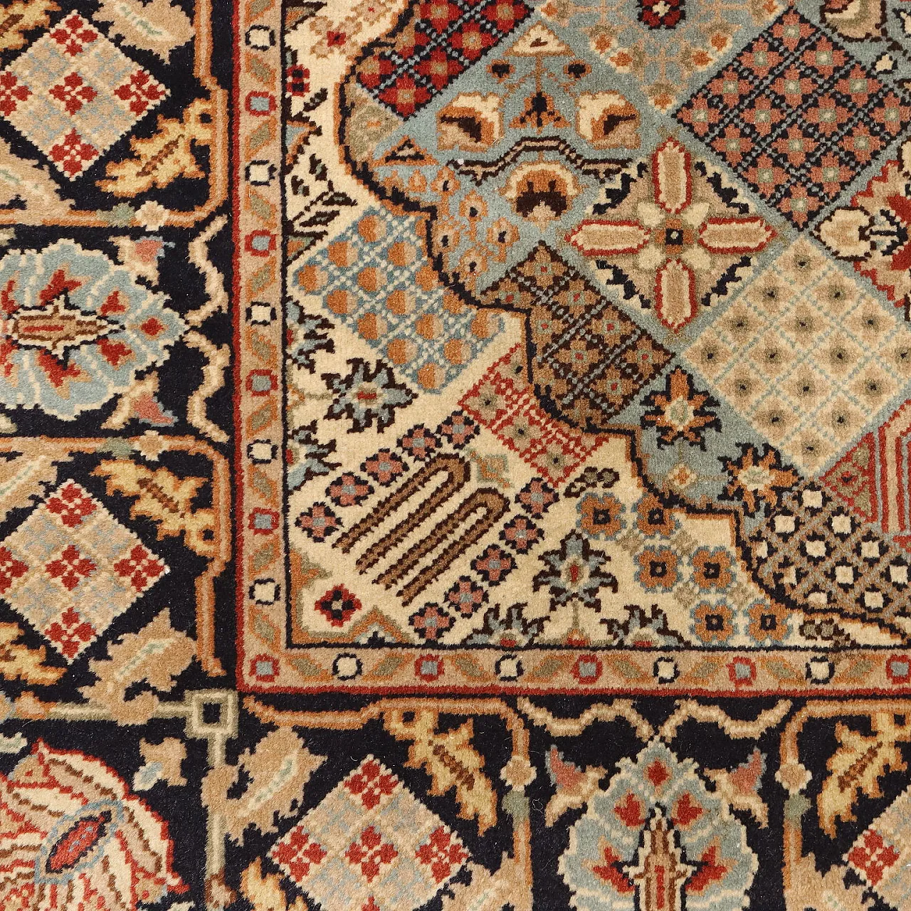 Tabriz rug, cotton and wool, big knot, handmade, 20th century 5
