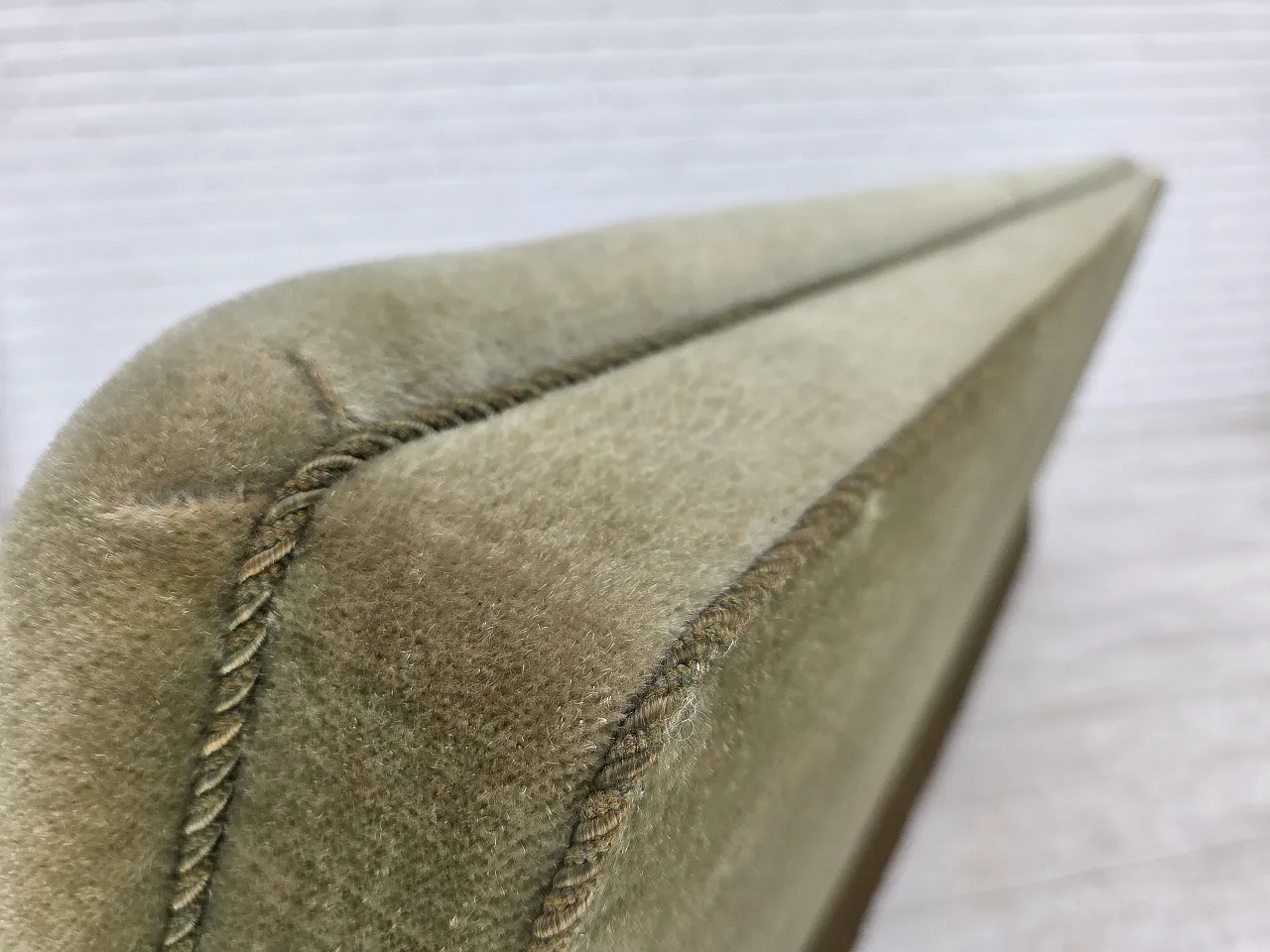 1970s, Danish 3-seater sofa, green furniture velour, beech wood. 13