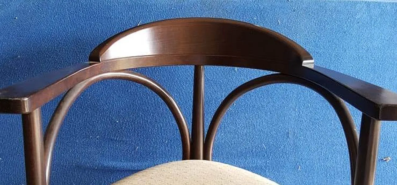 3 Thonet armchairs in beech wood, 70s 3