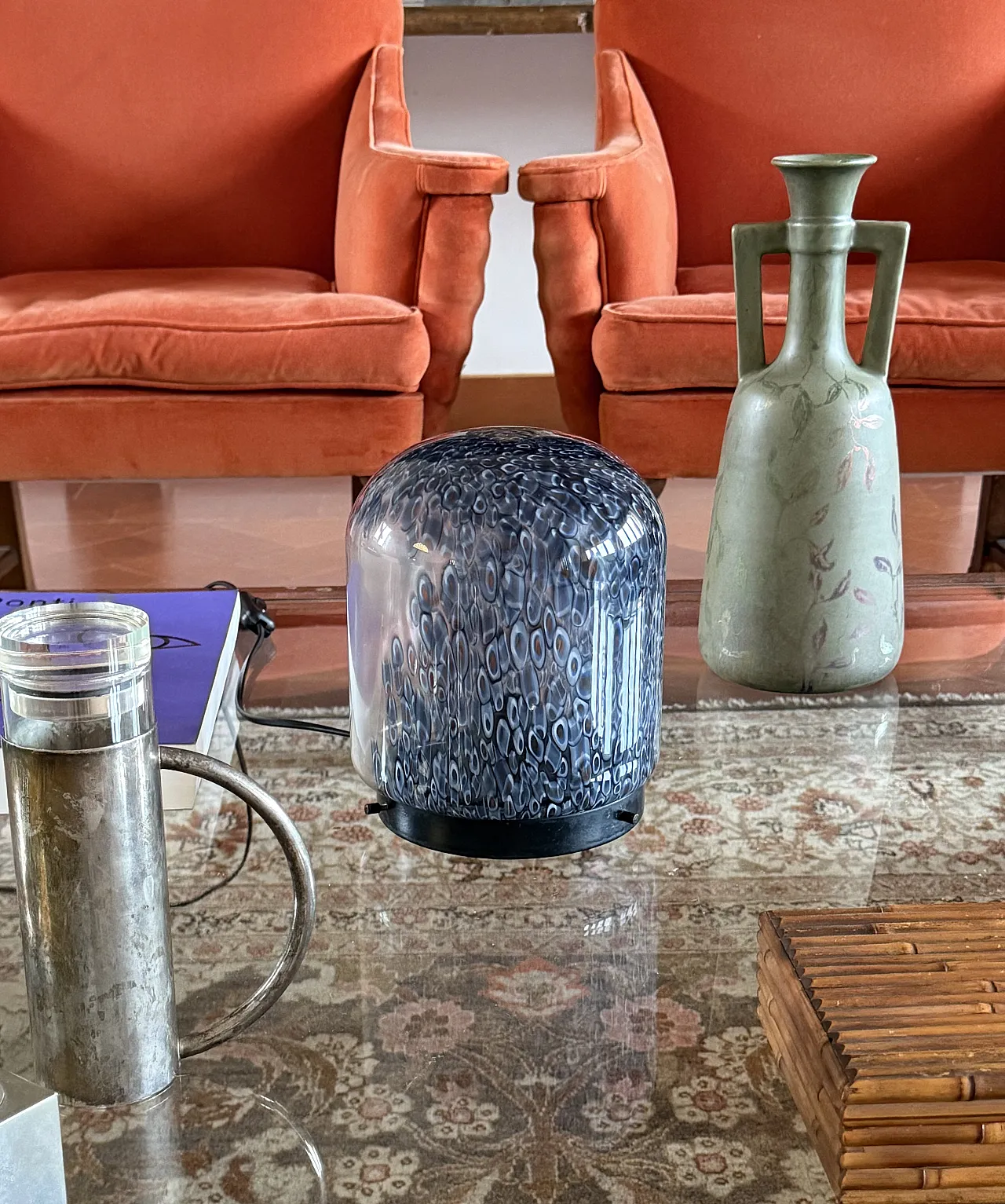 Murrine glass lamp mod. Neverrino, Vistosi 1980 6