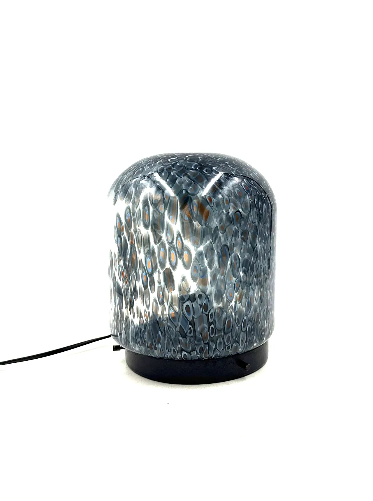 Murrine glass lamp mod. Neverrino, Vistosi 1980 10