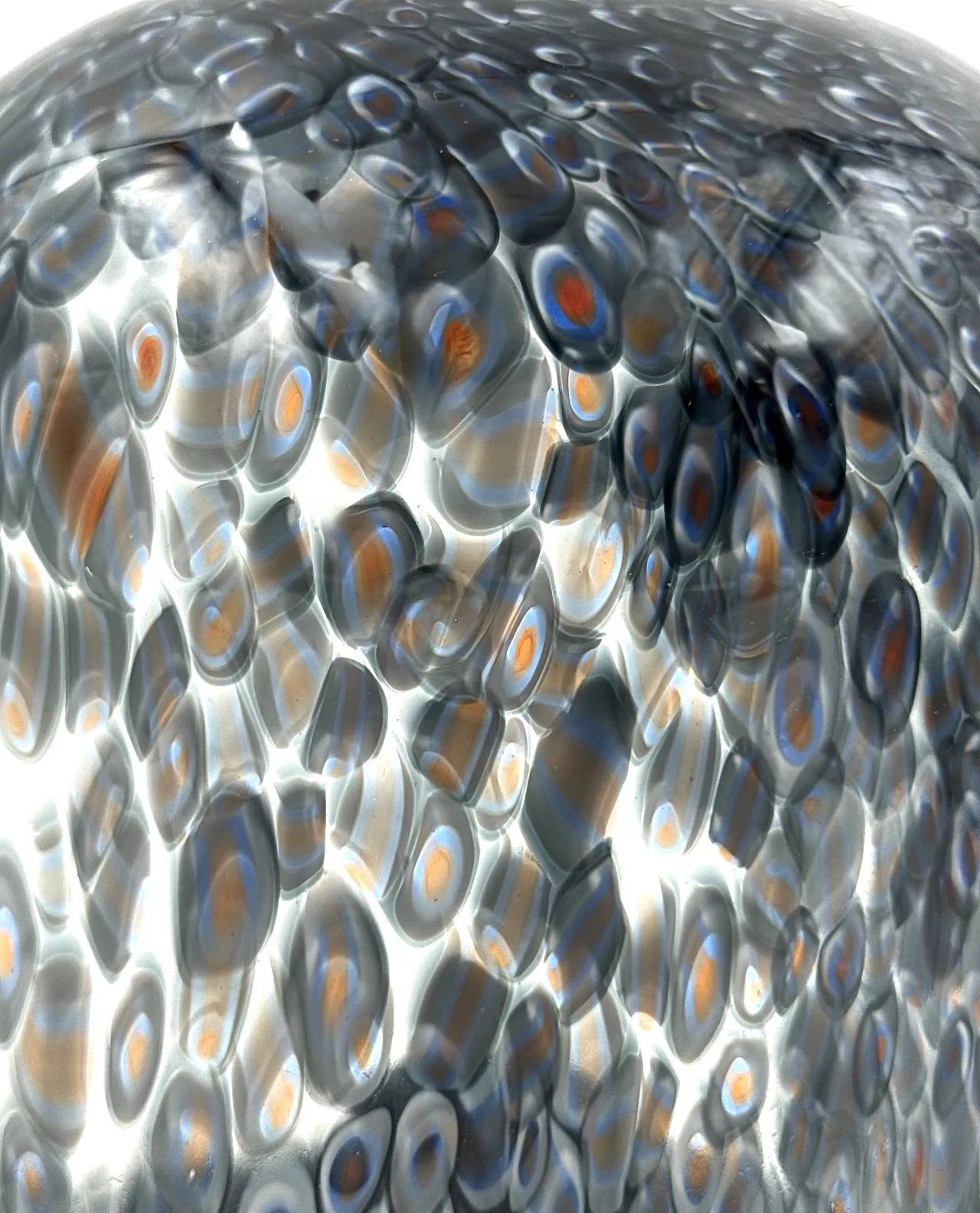 Murrine glass lamp mod. Neverrino, Vistosi 1980 13