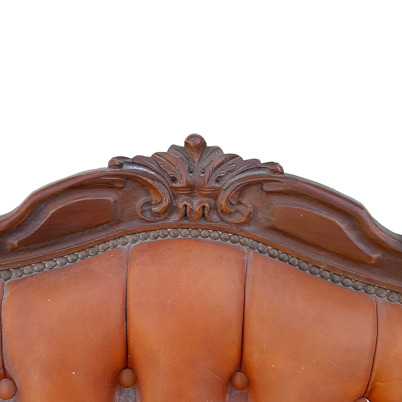 Tufted armchair with buttons, 50s 4
