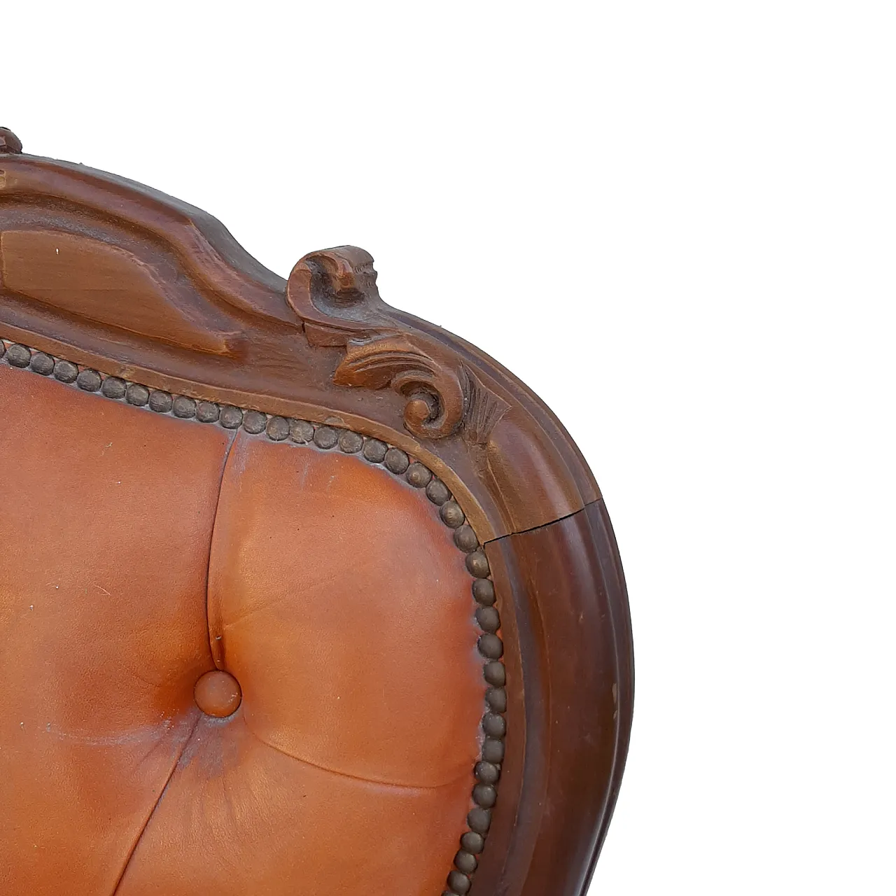 Tufted armchair with buttons, 50s 5