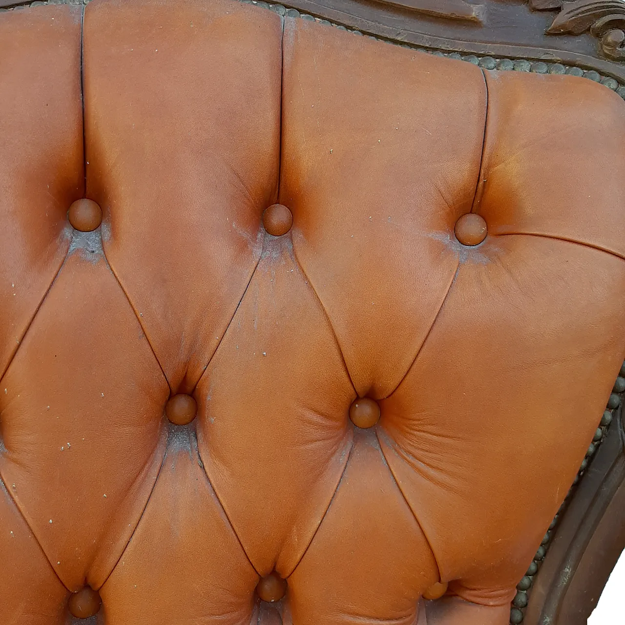 Tufted armchair with buttons, 50s 6