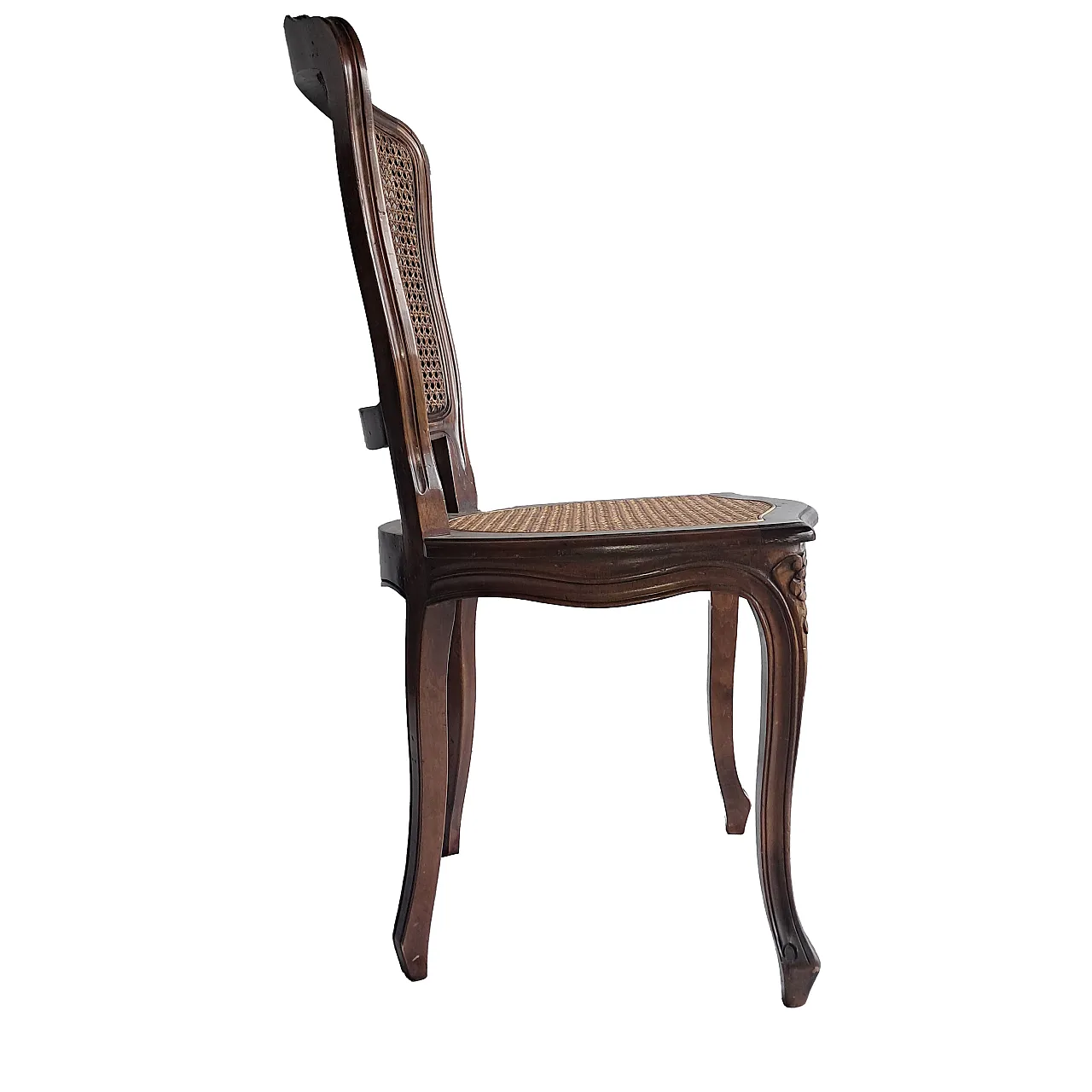 6 Louis XV style chairs in solid wood and Vienna straw, 18th century 9