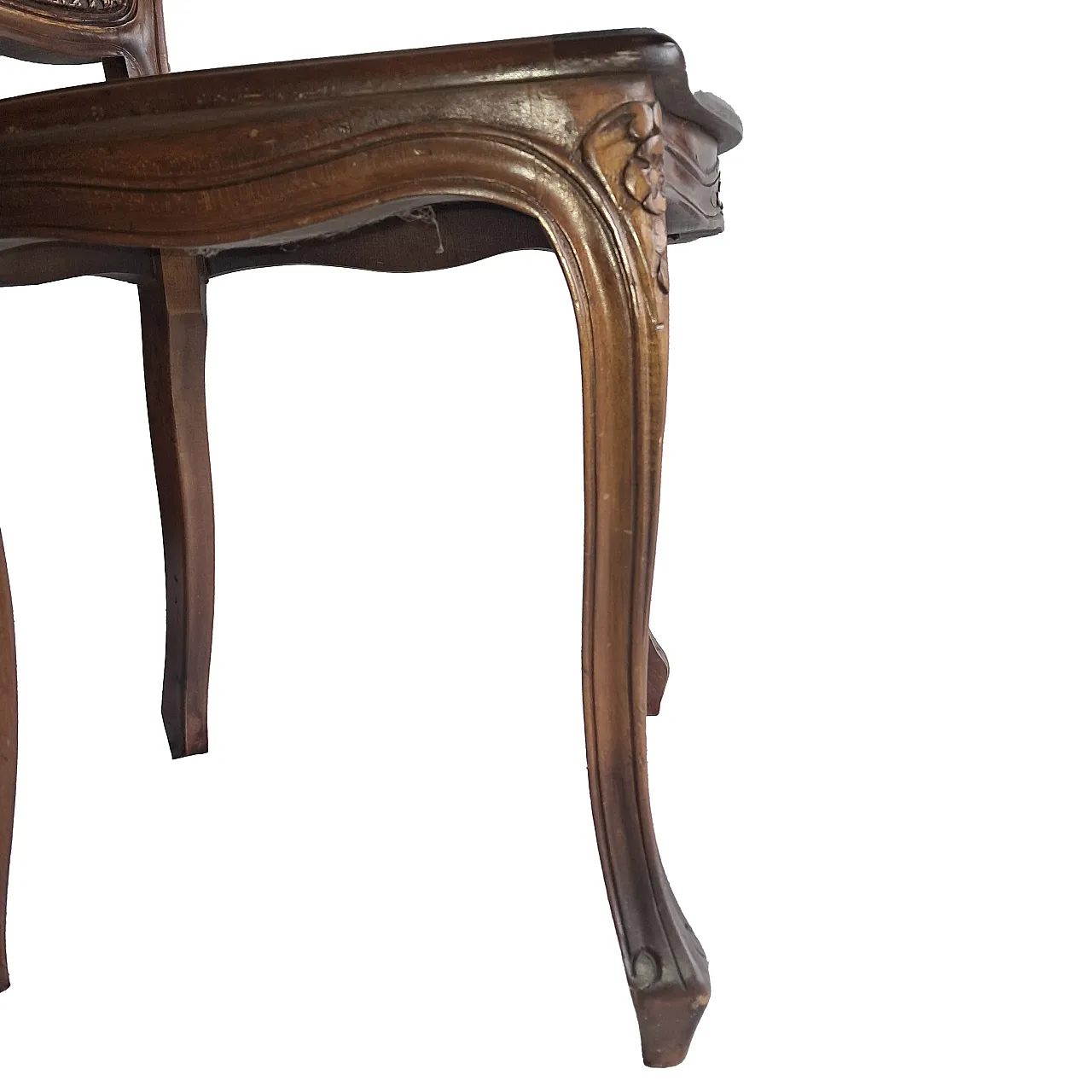 6 Louis XV style chairs in solid wood and Vienna straw, 18th century 10