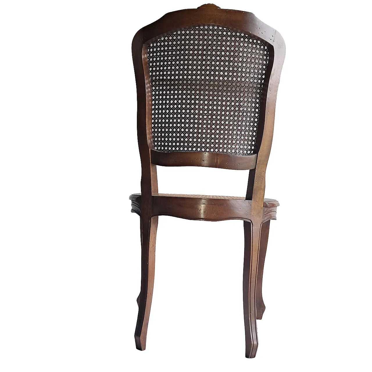 6 Louis XV style chairs in solid wood and Vienna straw, 18th century 11