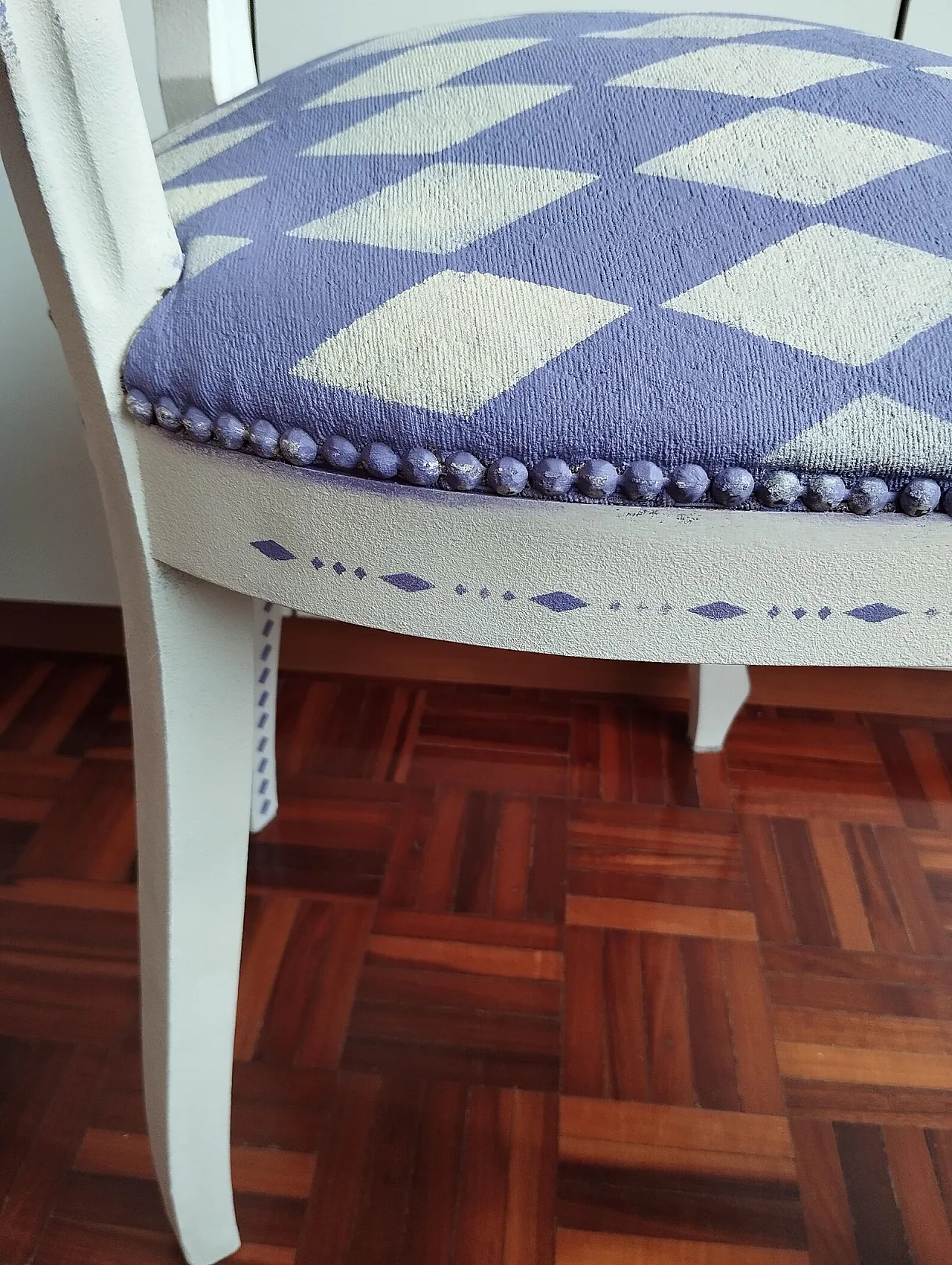 Hand-painted Rococo chair in eclectic style, 20th century 3